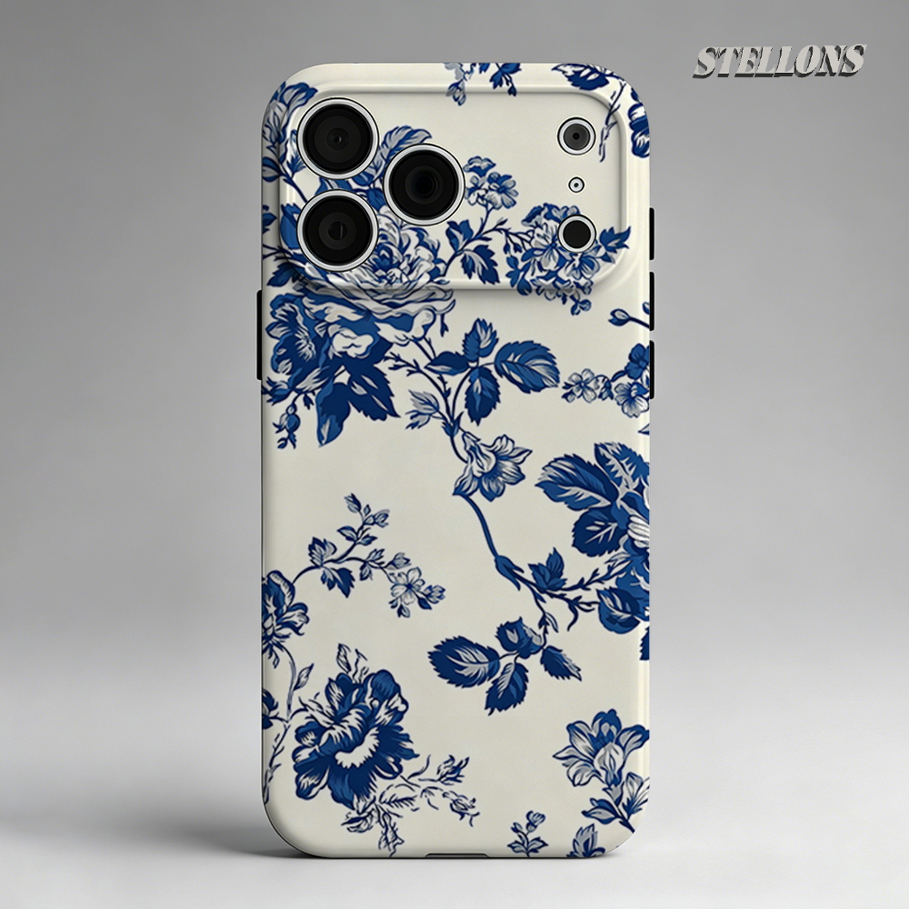 Magnetic Phone Case - Vintage Blue Rose Phone Case For