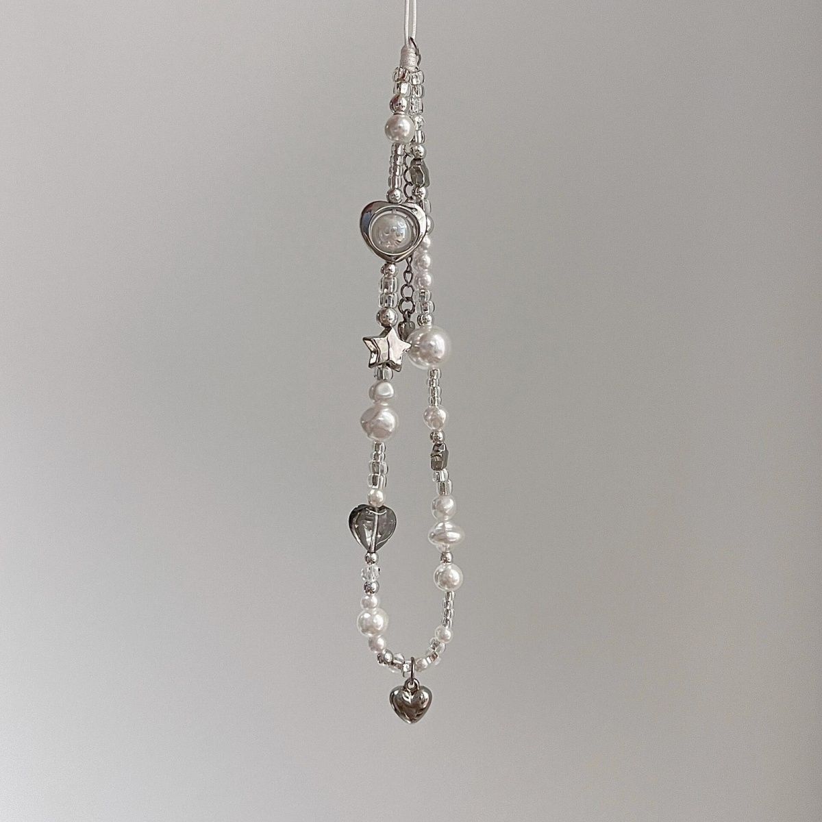 Phone Accessories Doll - Premium Silver Star Pearl Phone Case