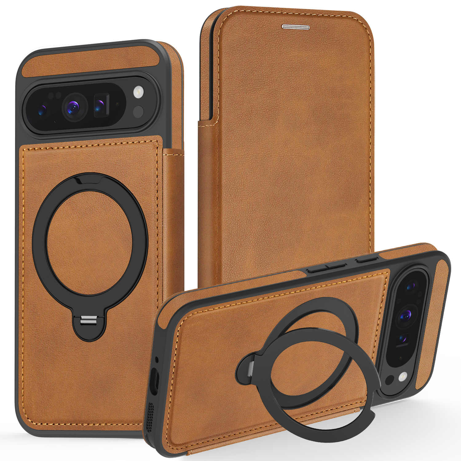 Phone Accessories Popsocket - 360 Rotating Ring Holder Magnetic Leather