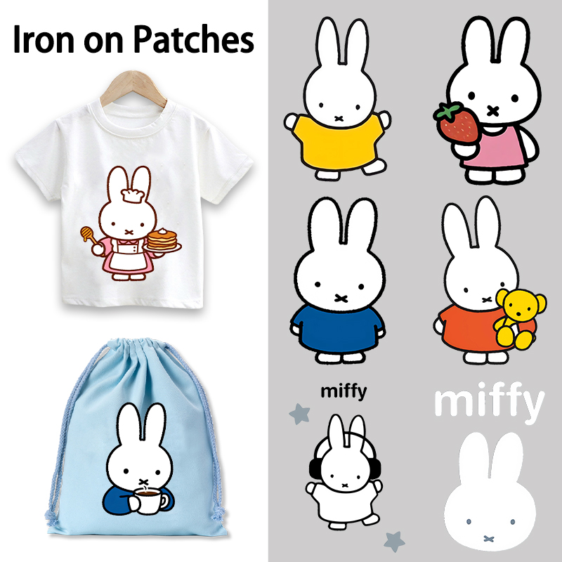 Phone Accessories Doll - Cute Miffyed Iron on Patches Cartoon