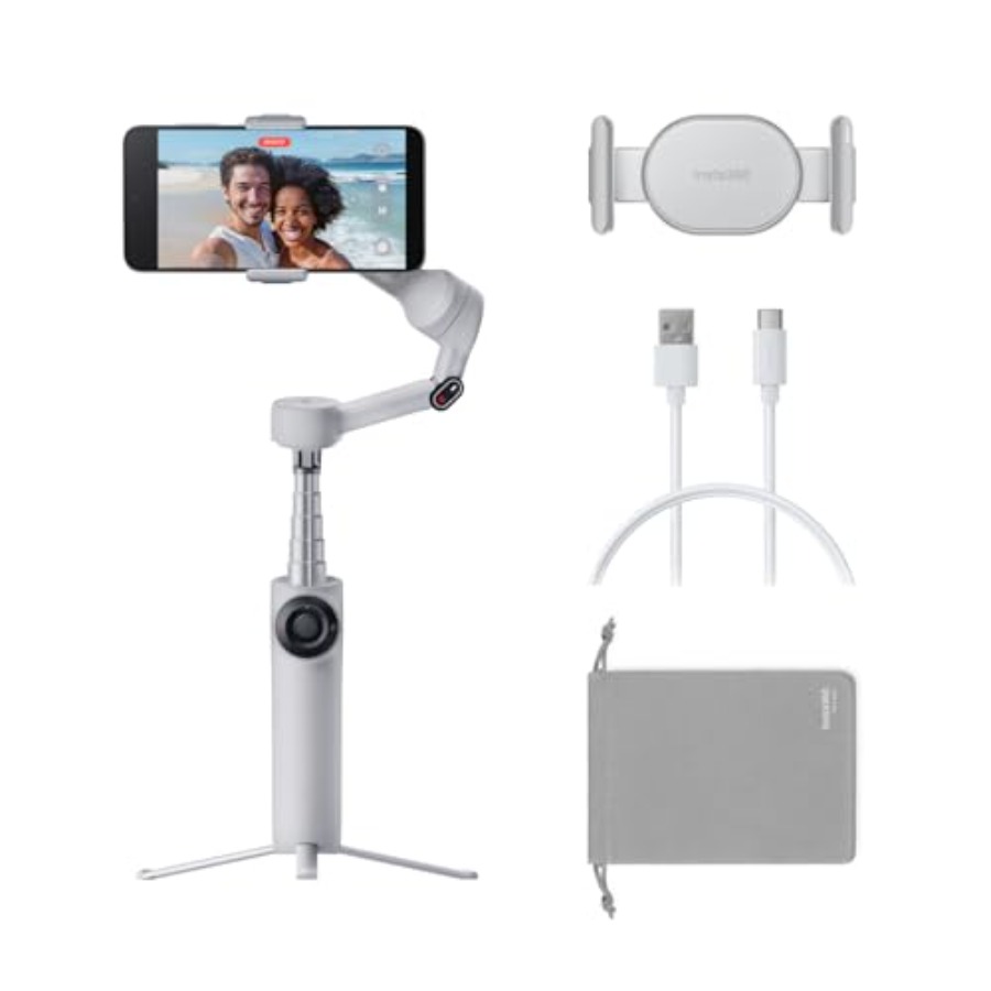 Selfie Stick Tripod - Flow 2 Grey - Foldable AI