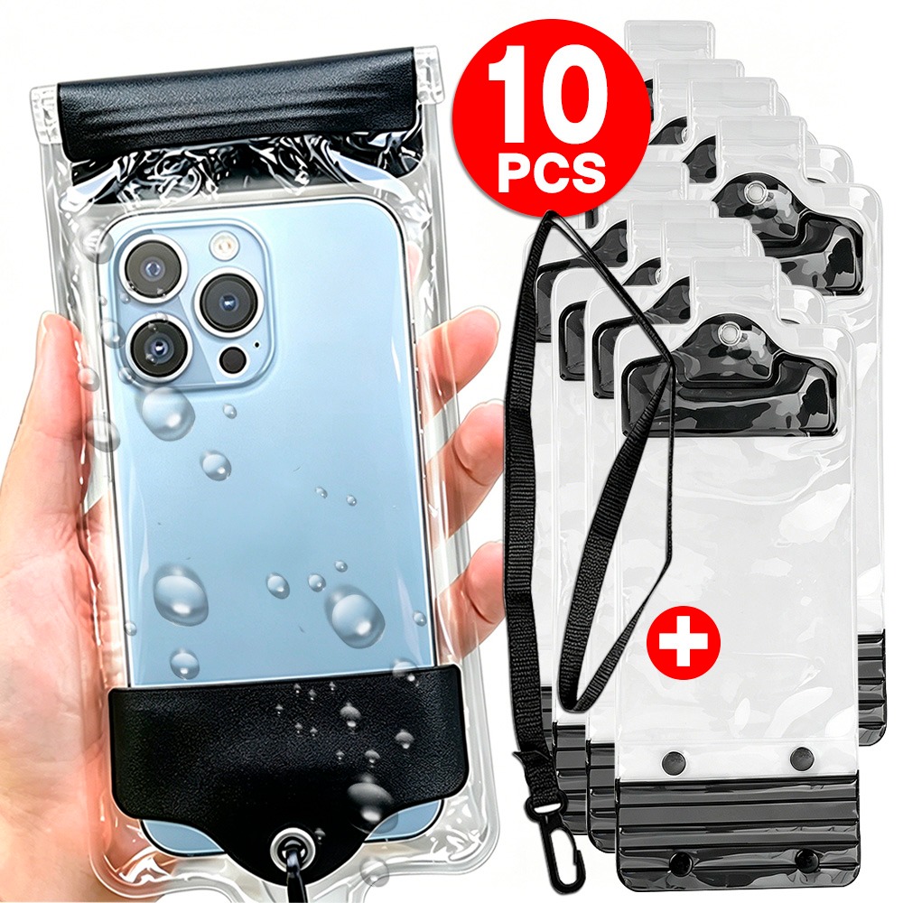 Phone Accessories Box Set - 1-10Pcs Universal IPX8 Waterproof Phone Bag