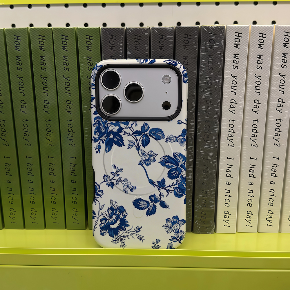 Vintage Blue Rose Phone Case F - Magnetic Phone Case avaliação e preço