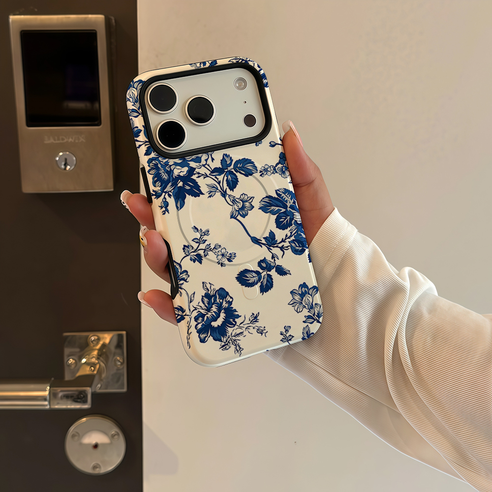 Vintage Blue Rose Phone Case F - Magnetic Phone Case avaliação e preço