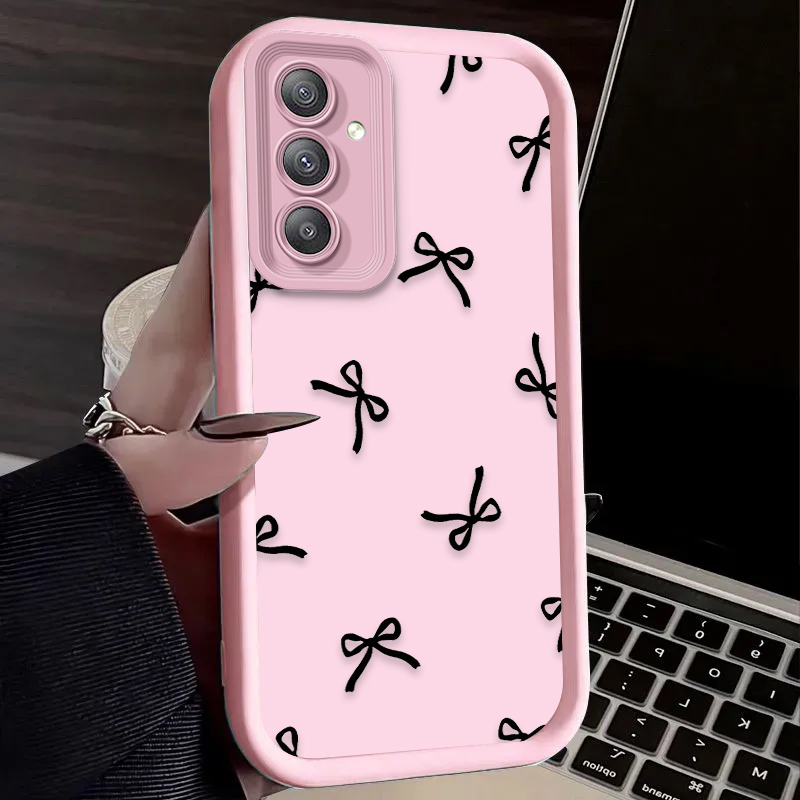 Black Love Heart Bowknot Case  - Phone Accessories Samsung avaliação e preço