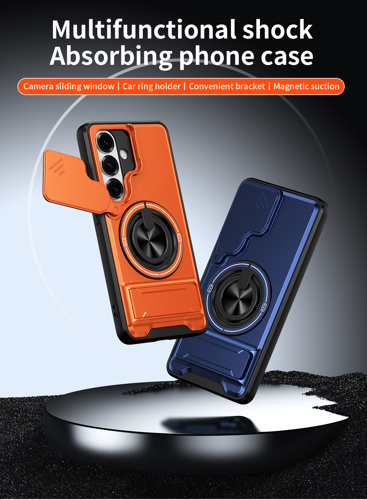 360 Rotating Magnetic Ring Hol - Phone Kickstand Ring avaliação e preço