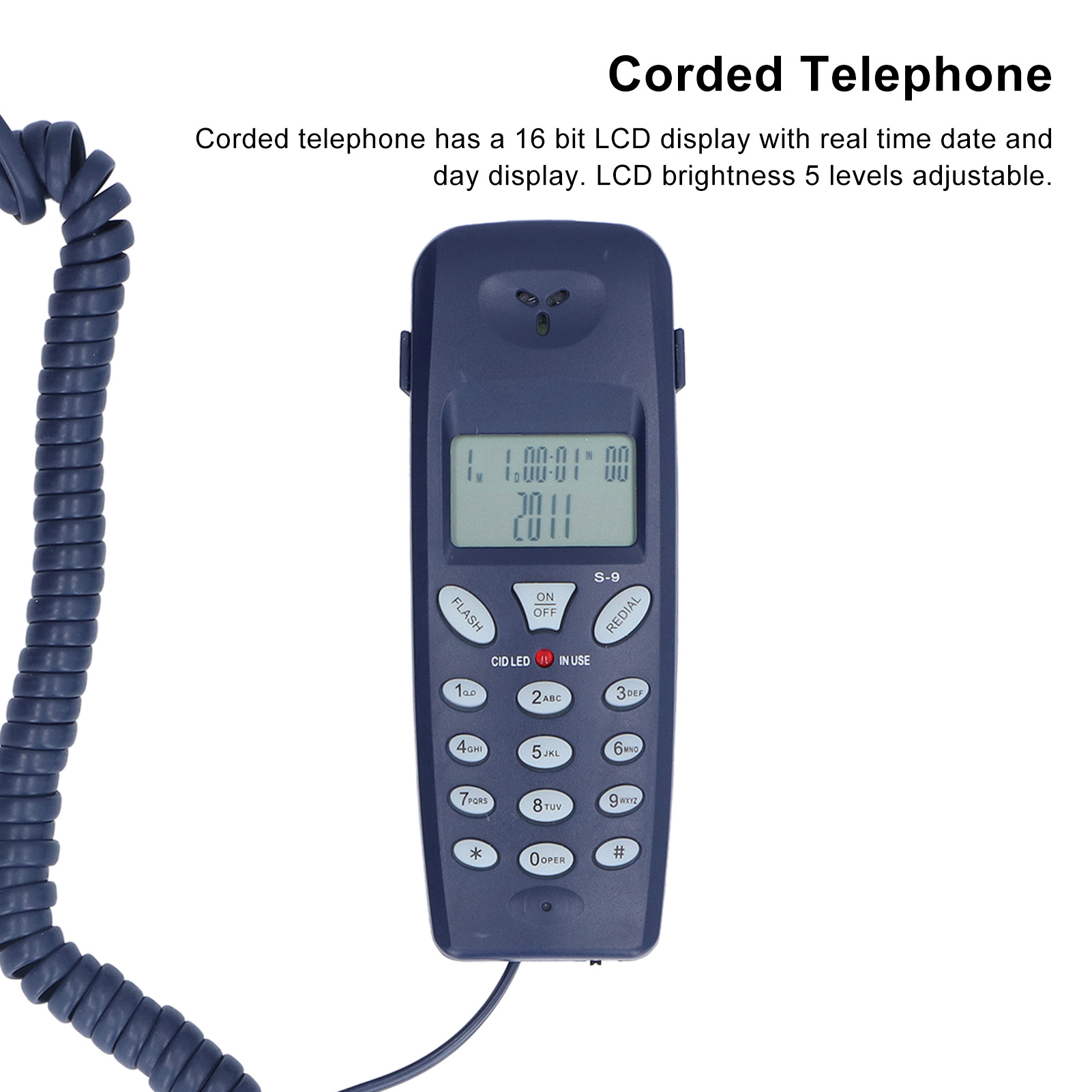 Wired landline phone, FSK/DTMF - Retro Handset Phone avaliação e preço