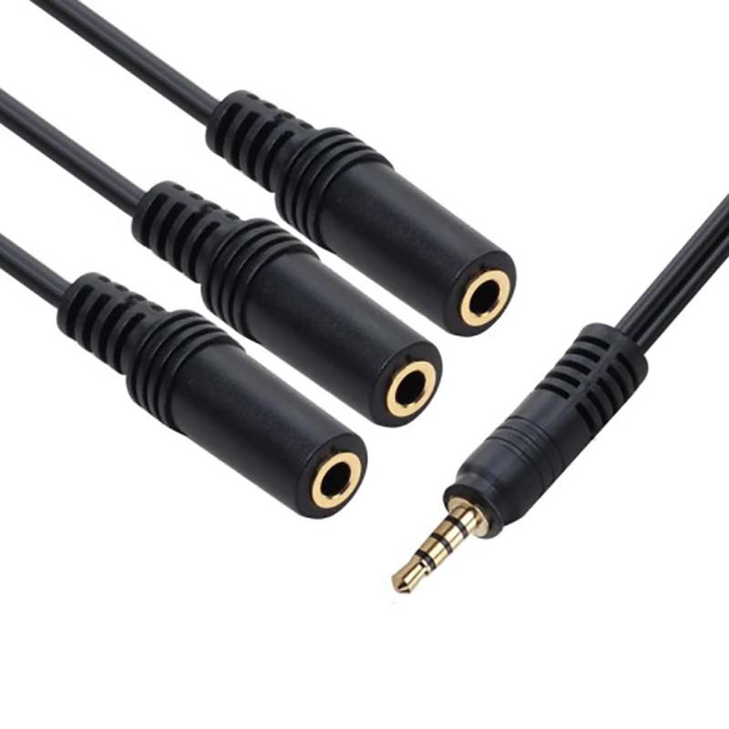 ⭐ 3.5mm 1 Male to 3 Female 3 W - Earphone Splitter Jack avaliação e preço