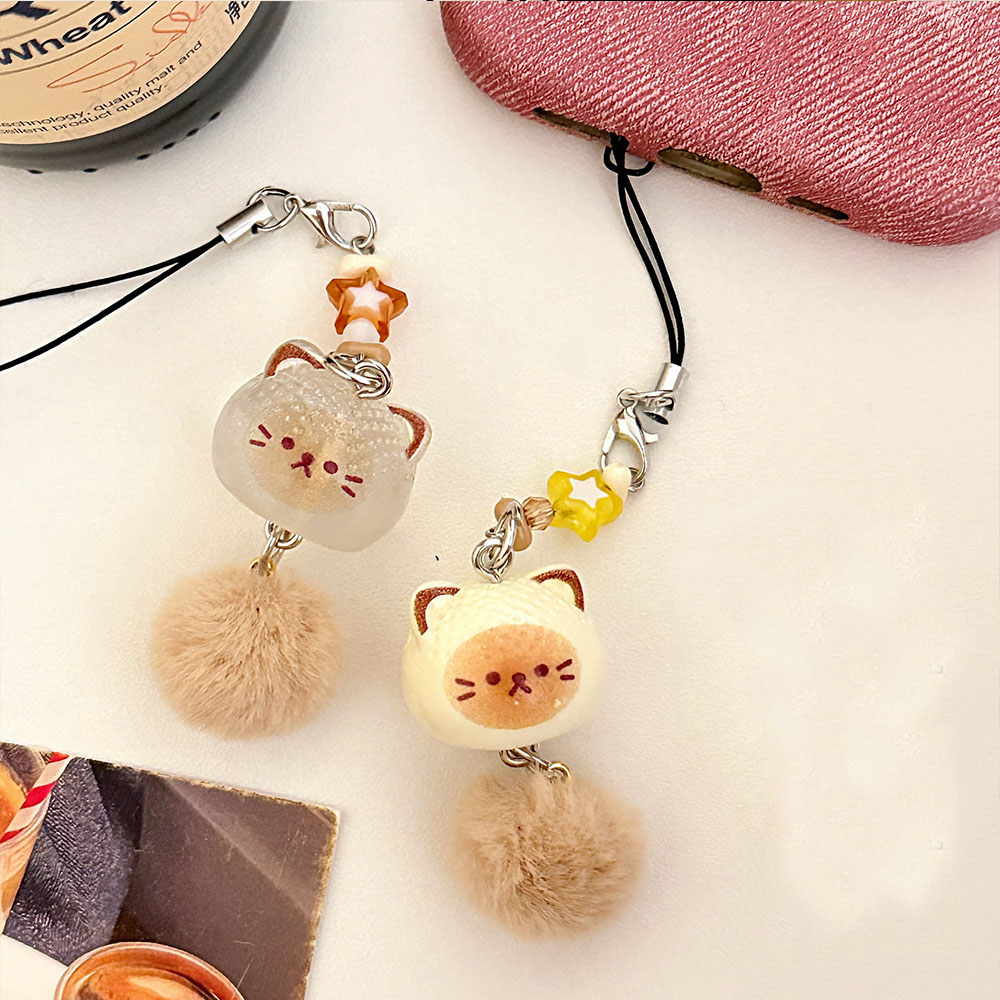 Cute Fluffy Kitten Doll Keycha - Phone Accessories Doll avaliação e preço