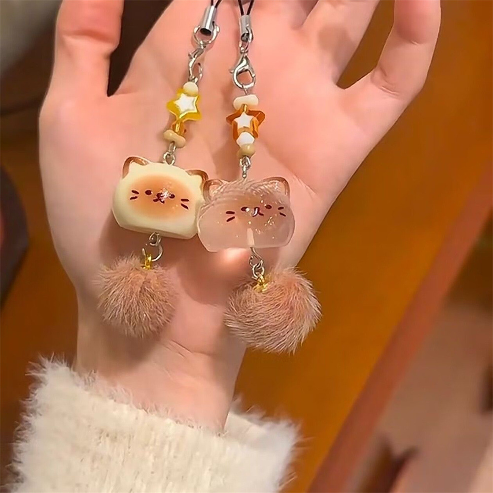 Cute Fluffy Kitten Doll Keycha - Phone Accessories Doll avaliação e preço