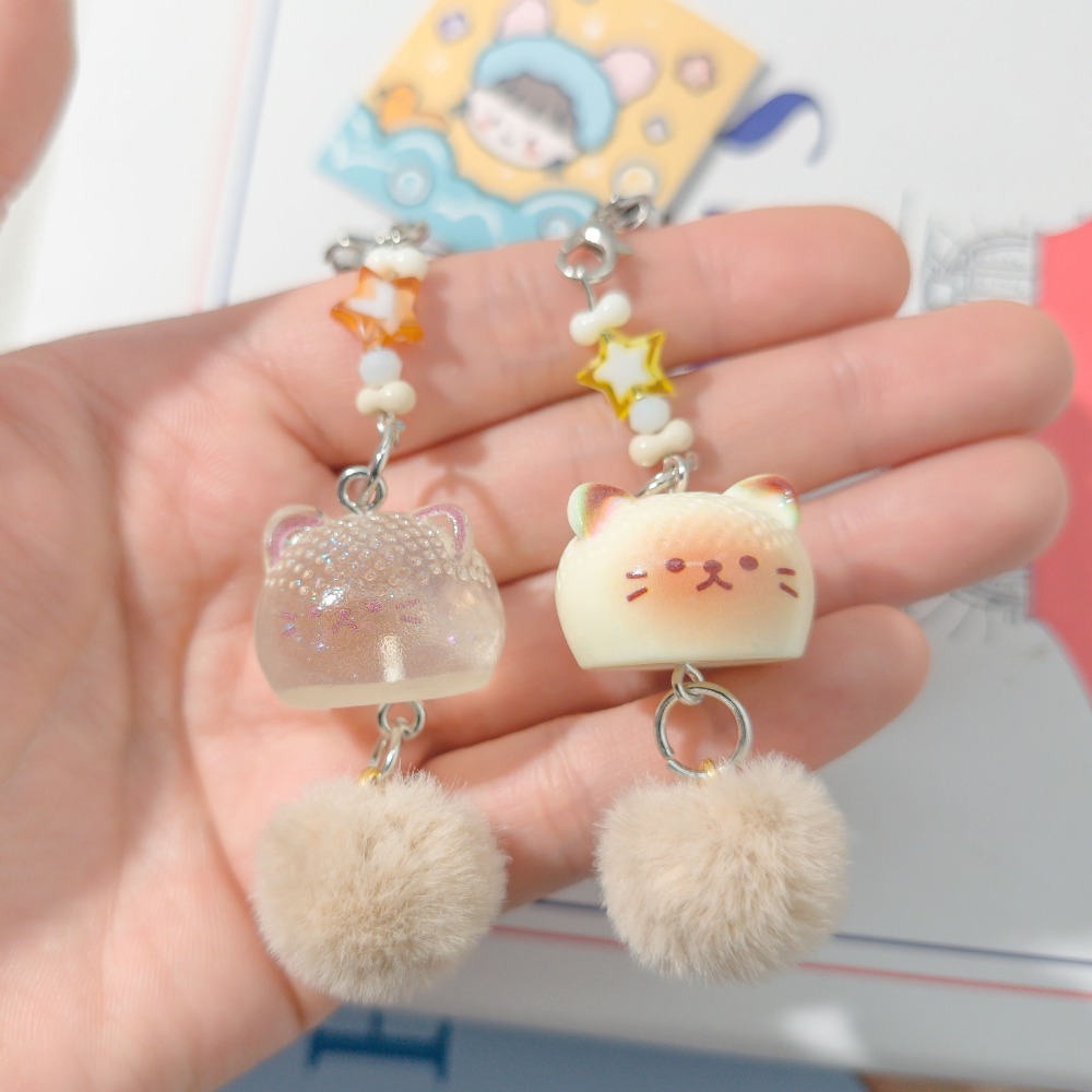 Cute Fluffy Kitten Doll Keycha - Phone Accessories Doll avaliação e preço