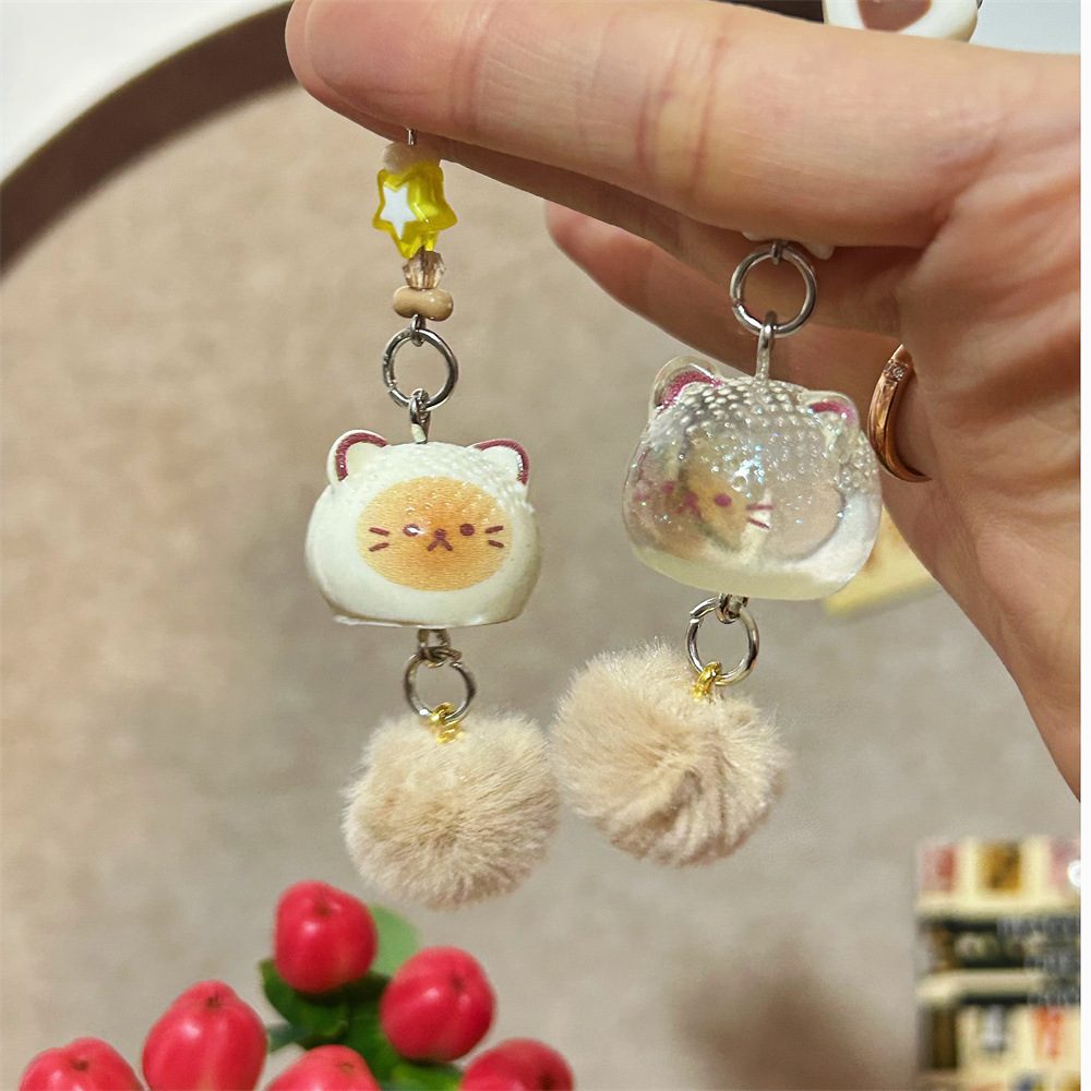 Cute Fluffy Kitten Doll Keycha - Phone Accessories Doll avaliação e preço