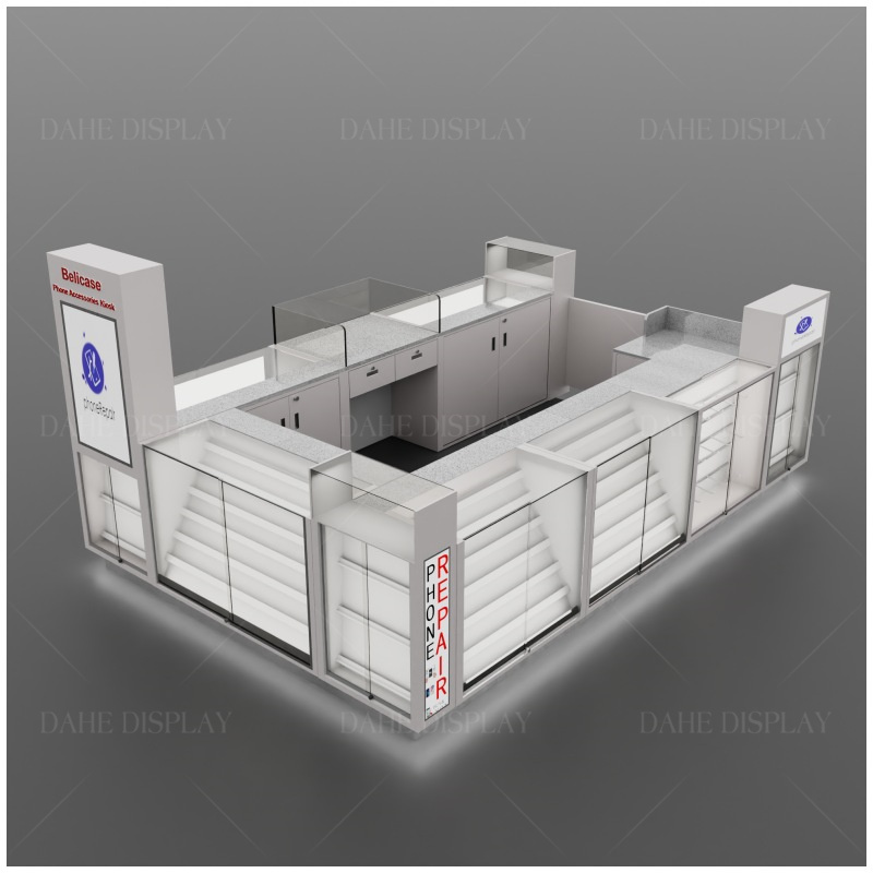 Custom.Cellphone Kiosk 10*15Ft - Phone Accessories Shop Design avaliação e preço