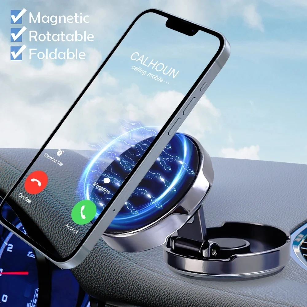 Round Folding Magnetic Car Hol - Phone Accessories Japan avaliação e preço
