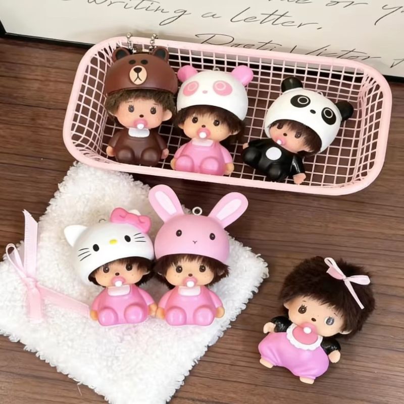 Hello Kitty Keychain Monchhich - Phone Accessories Doll avaliação e preço