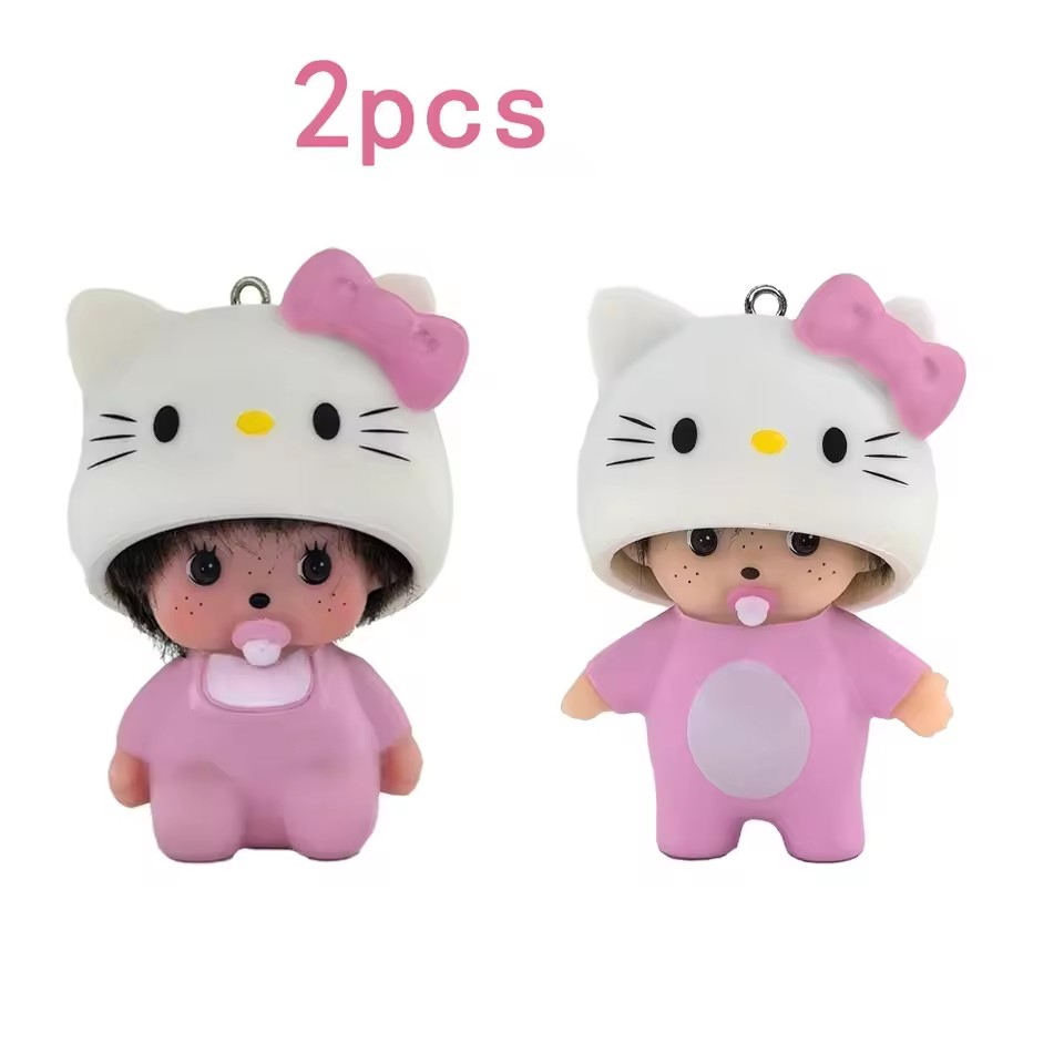 Hello Kitty Keychain Monchhich - Phone Accessories Doll avaliação e preço