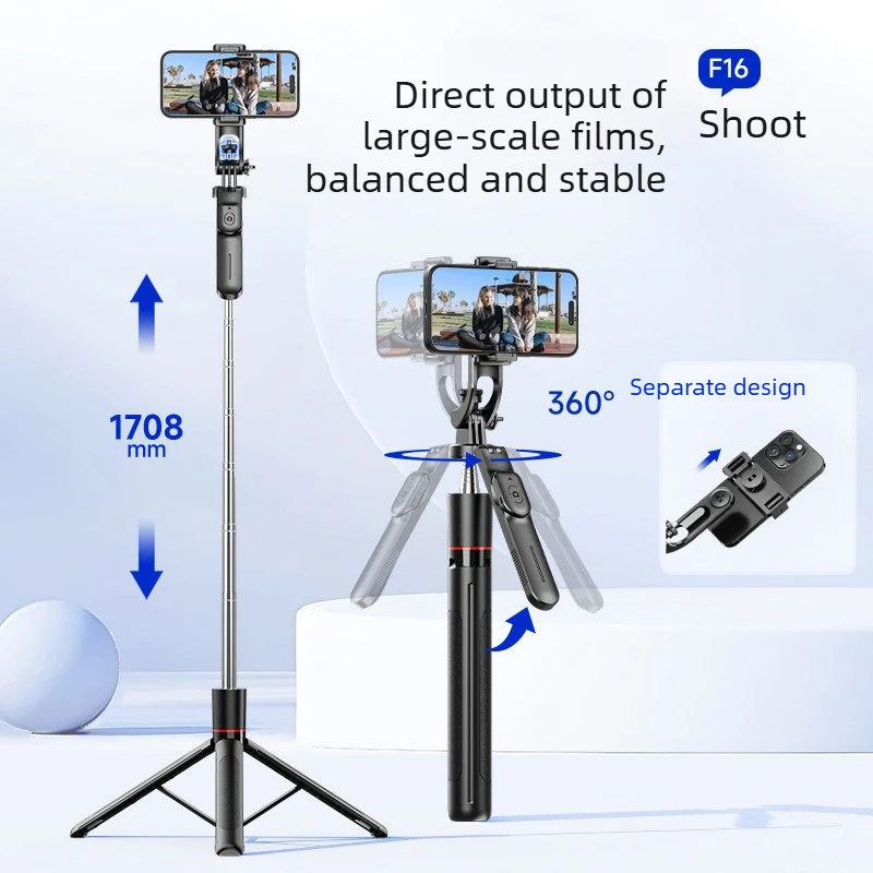 F16 selfie stick, anti shake,  - Selfie Stick Tripod avaliação e preço