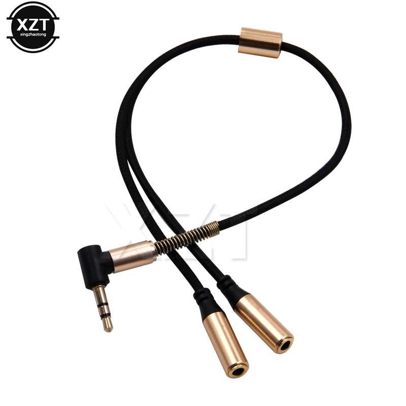 3.5mm 1 To 2 Audio Aux Y Split - Earphone Splitter Jack avaliação e preço