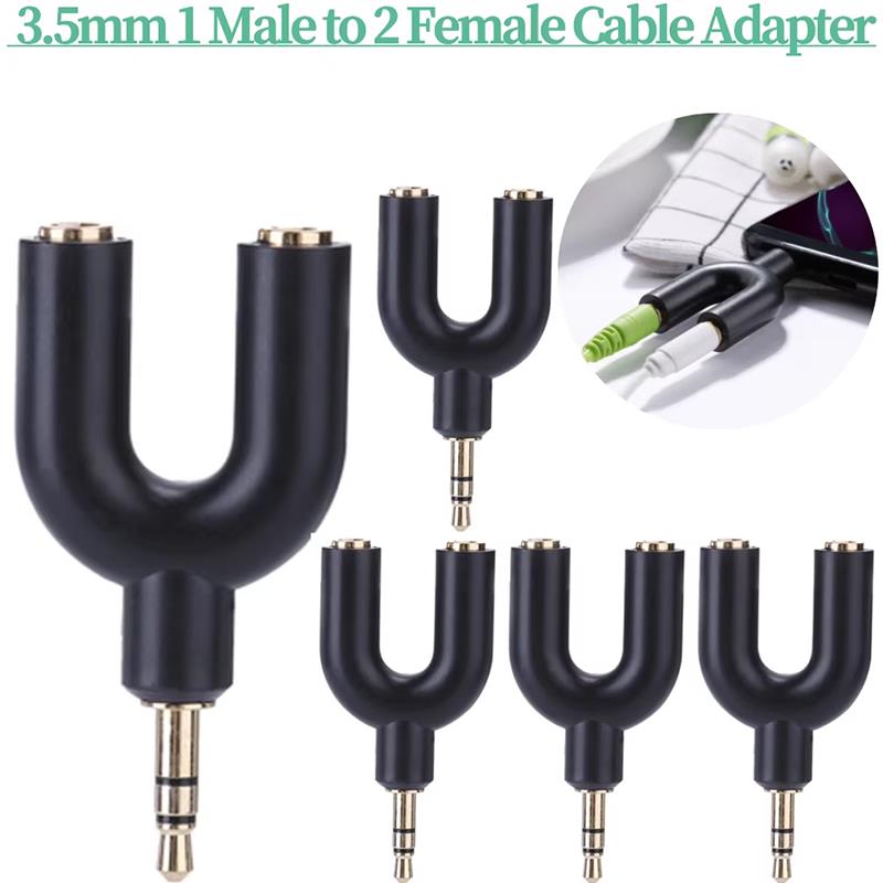 U Type Adapter Y Shape 3.5mm S - Earphone Splitter Jack avaliação e preço