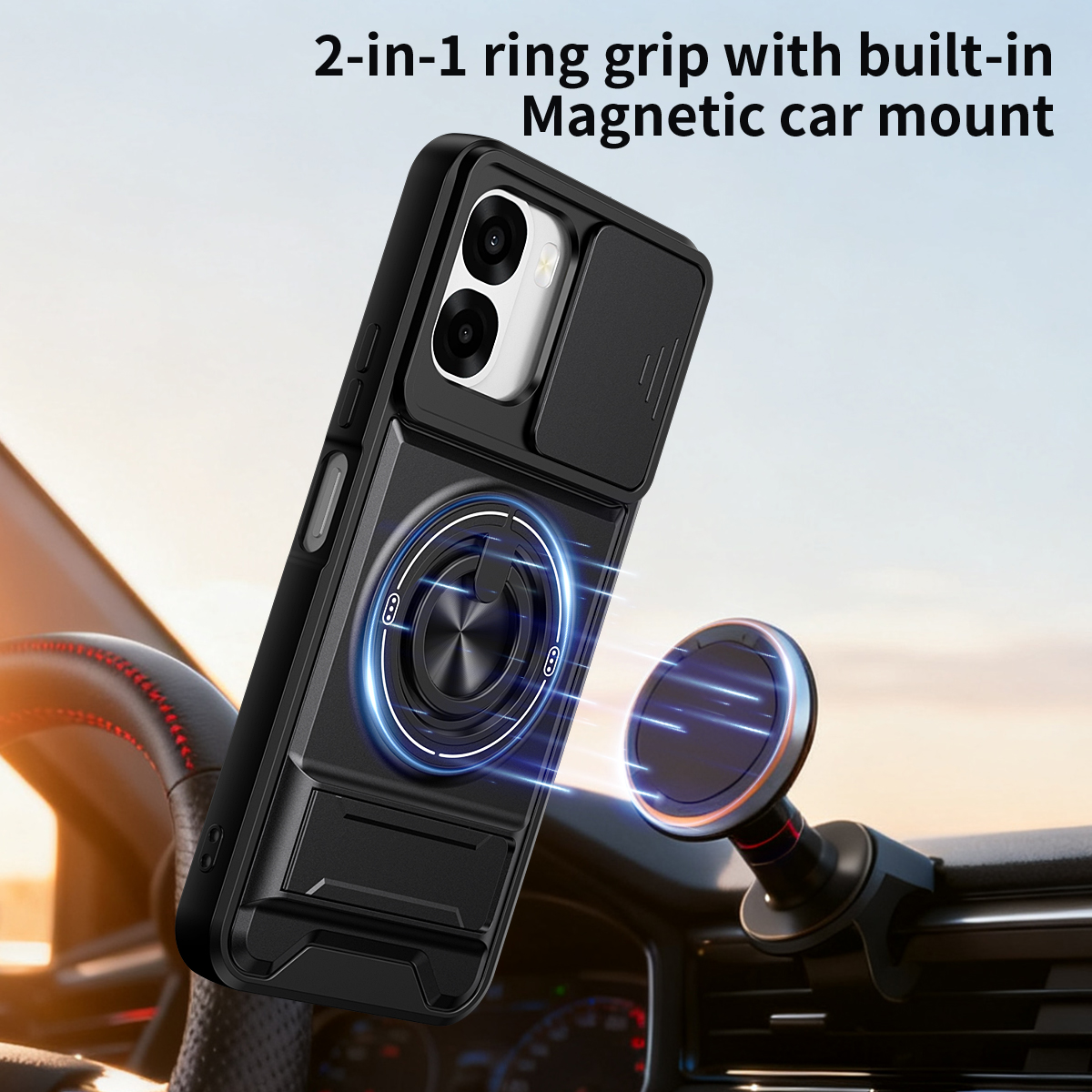 Armor Phone Case For Oppo A6x  - Phone Kickstand Ring avaliação e preço