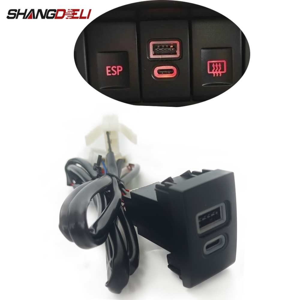 1PC Car Charger Socket QC3.0 D - Phone Accessories Types avaliação e preço