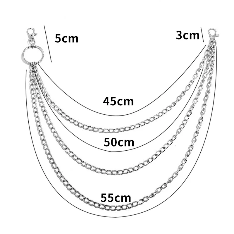 Layer Metal Belt Chain Punk Ho - Phone Accessories For Men avaliação e preço