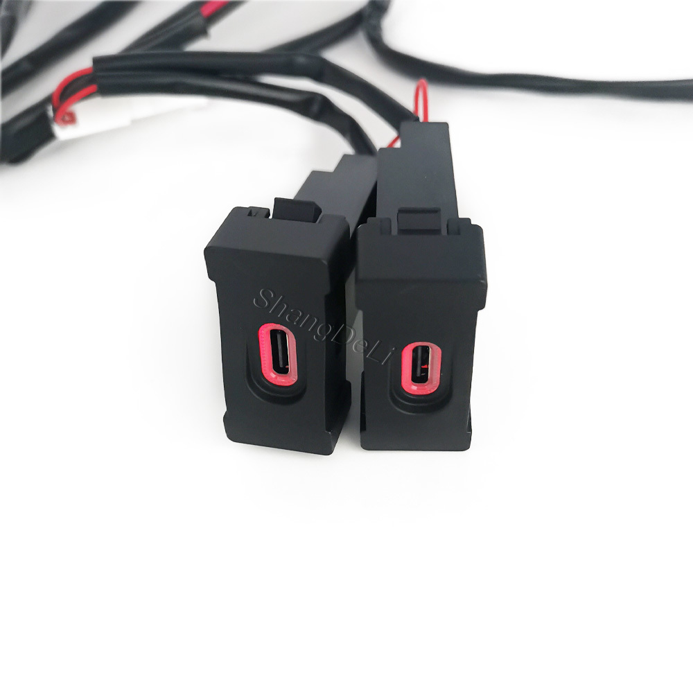 1PC Car Dual Type C PD Chargin - Phone Accessories Types avaliação e preço