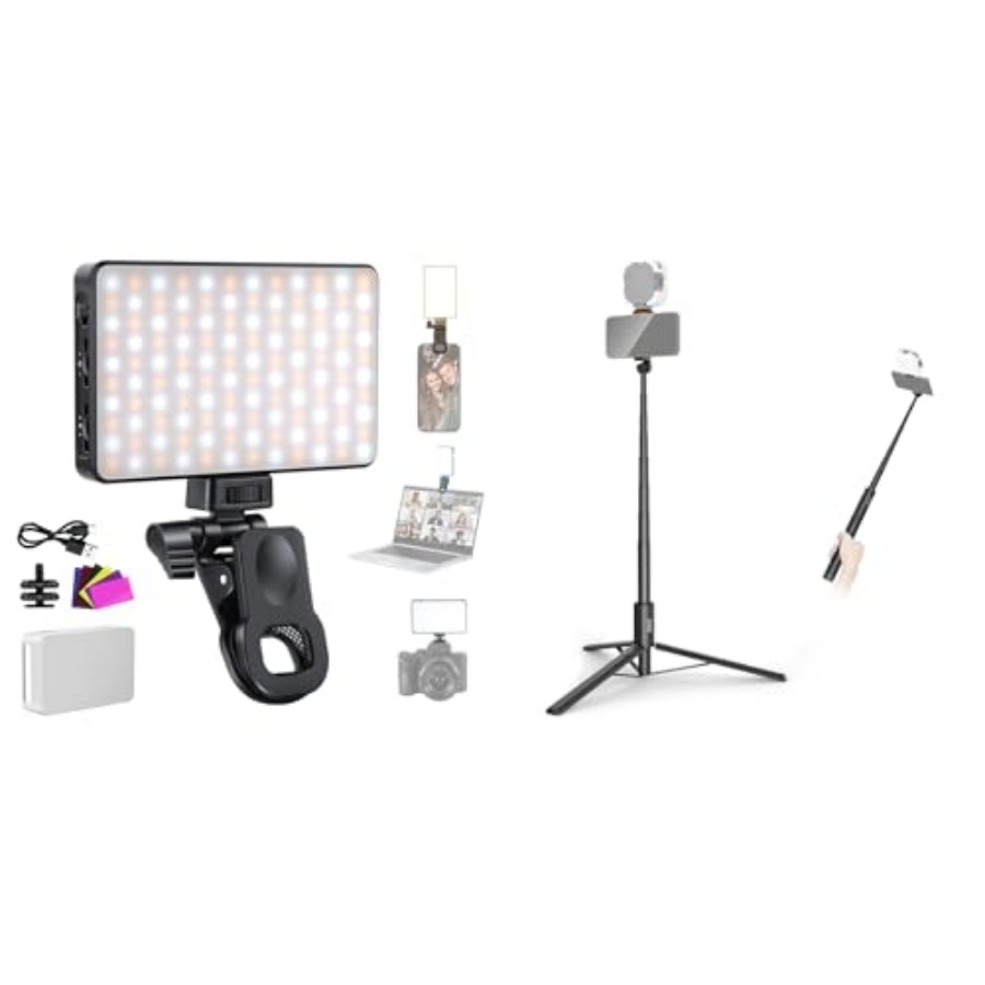 Basics BL120B LED Selfie Phone - Selfie Stick Tripod avaliação e preço