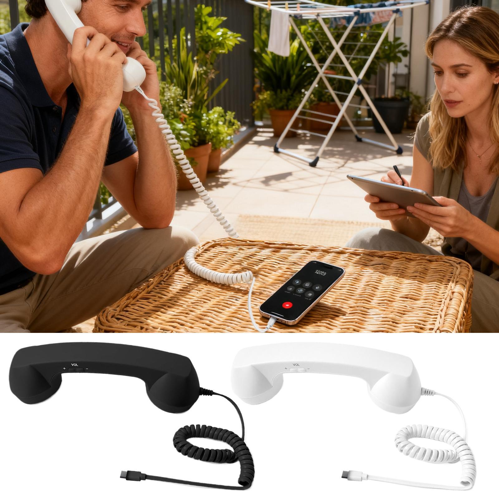 Retro Phone Handset Type-C Ret - Retro Handset Phone avaliação e preço