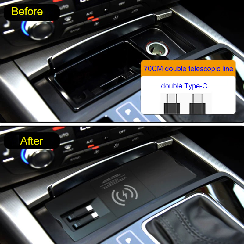 for Audi A6L A7 c7 wireless ch - Phone Accessories Types avaliação e preço