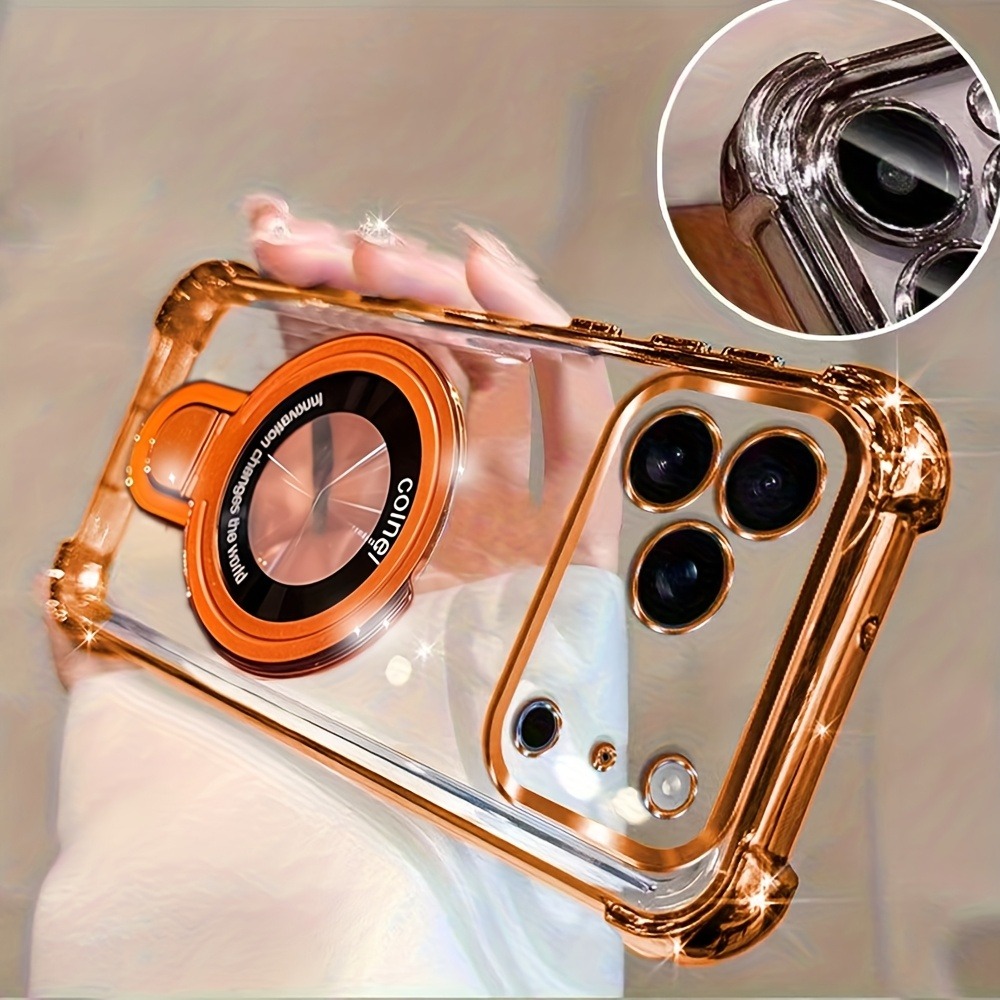 Luxury Plating Phone Case for  - Phone Kickstand Ring avaliação e preço