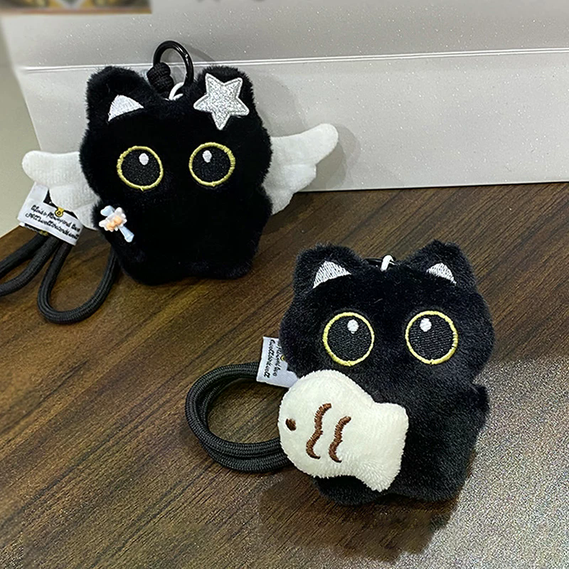 Cute Plush Big Eyed Black Cat  - Phone Accessories Doll avaliação e preço