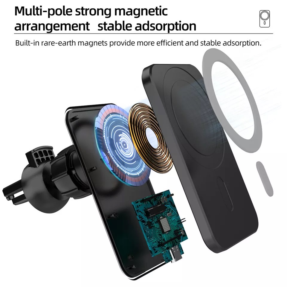 Wireless Charger Magnetic Car  - Phone Accessories Types avaliação e preço