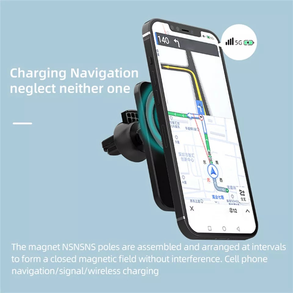 Wireless Charger Magnetic Car  - Phone Accessories Types avaliação e preço