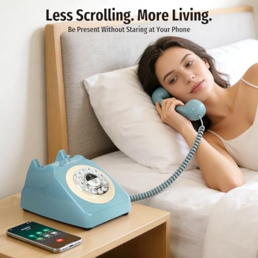 Bluetooth Landline Phone with  - Retro Handset Phone avaliação e preço