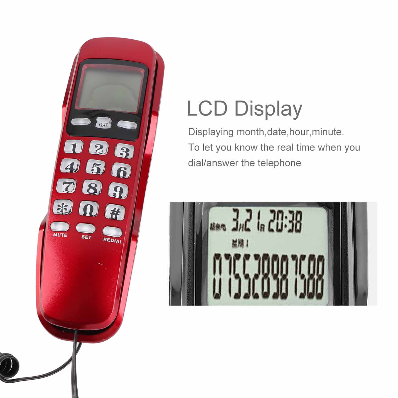 Home Telephone Mini Wall Telep - Retro Handset Phone avaliação e preço
