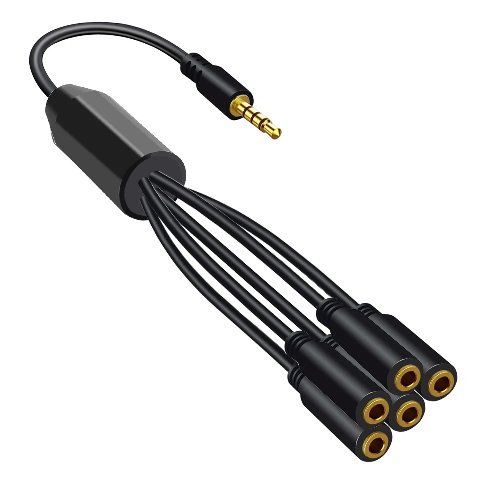 3.5mm TRRS Jack 1/8 Male To Fe - Earphone Splitter Jack avaliação e preço