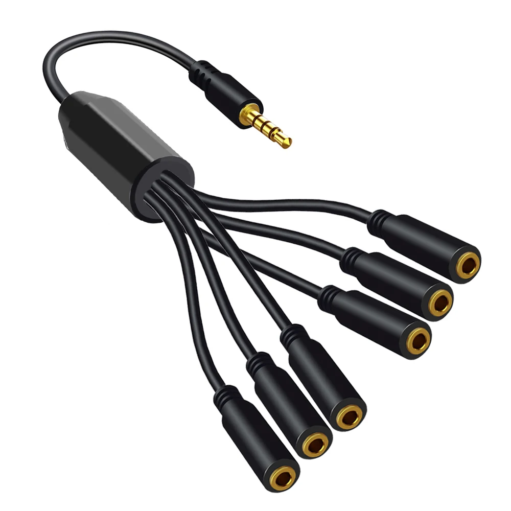 3.5mm TRRS Jack 1/8 Male To Fe - Earphone Splitter Jack avaliação e preço
