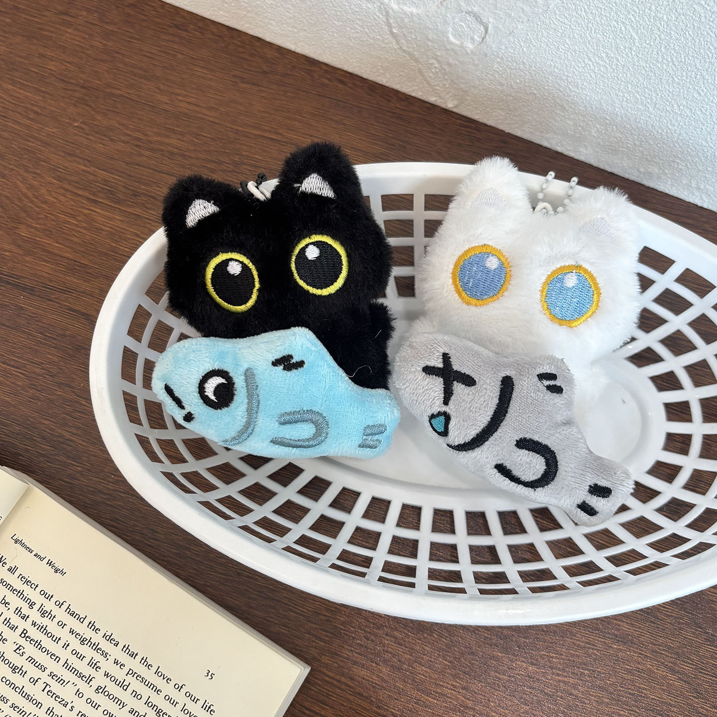 Cute Plush Big Eyed Black Cat  - Phone Accessories Doll avaliação e preço