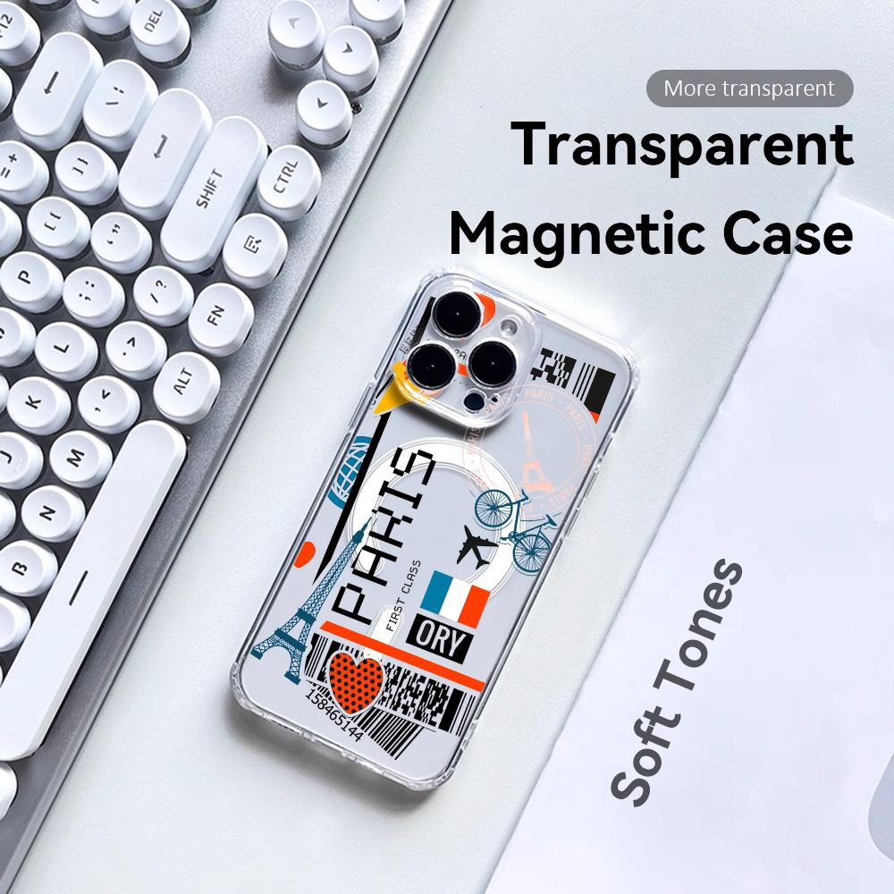 Plane Travel Ticket france Pho - Magnetic Phone Case avaliação e preço