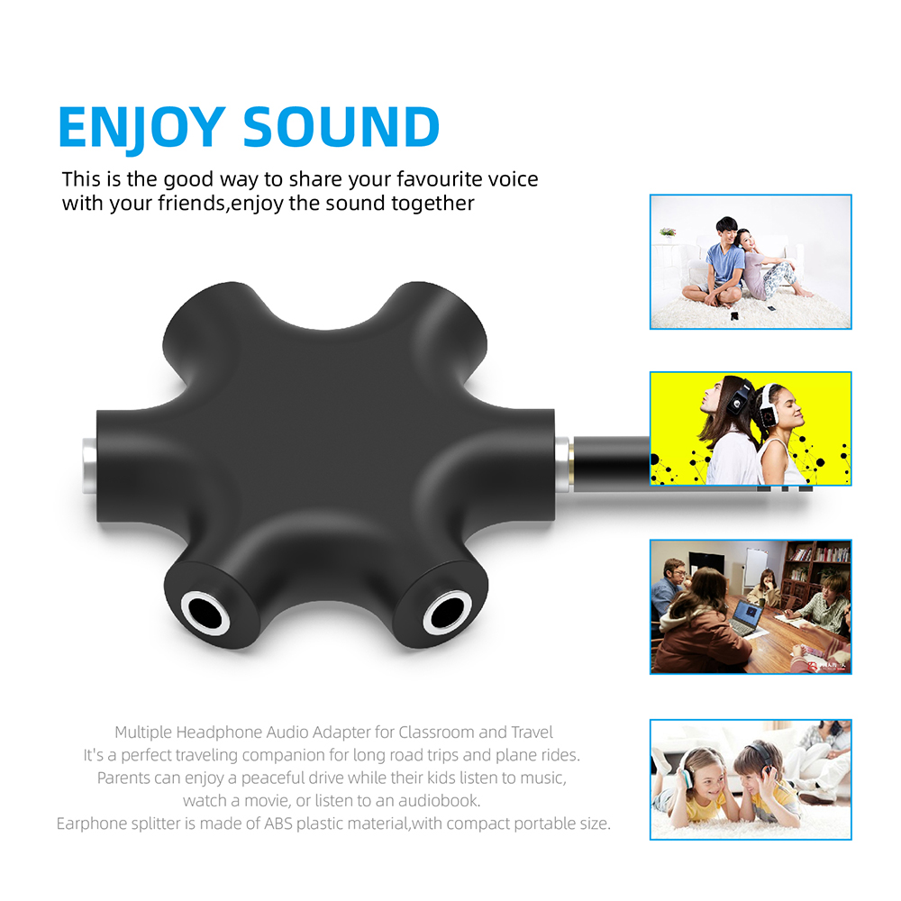 3.5mm Jack Earphone Audio Spli - Earphone Splitter Jack avaliação e preço
