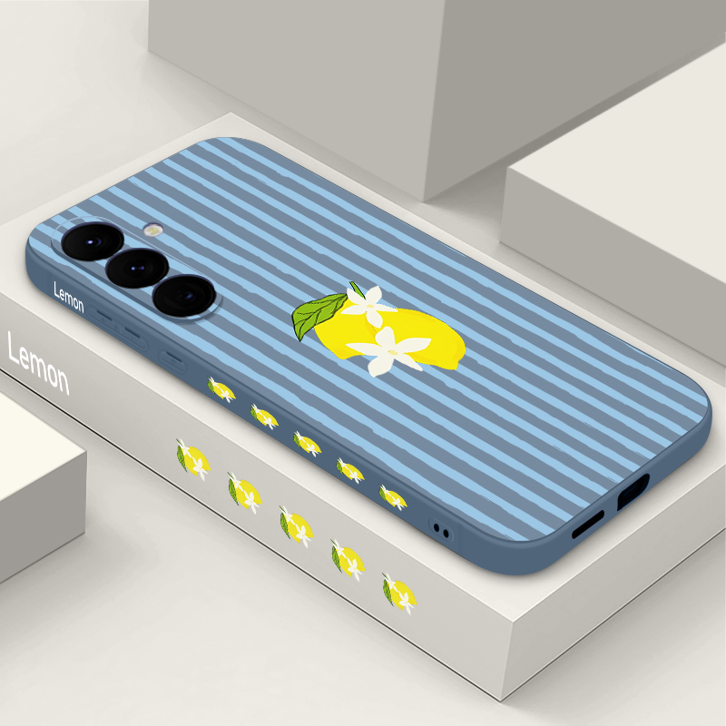 Stripe Lemon Print TPU Phone C - Phone Accessories Samsung avaliação e preço