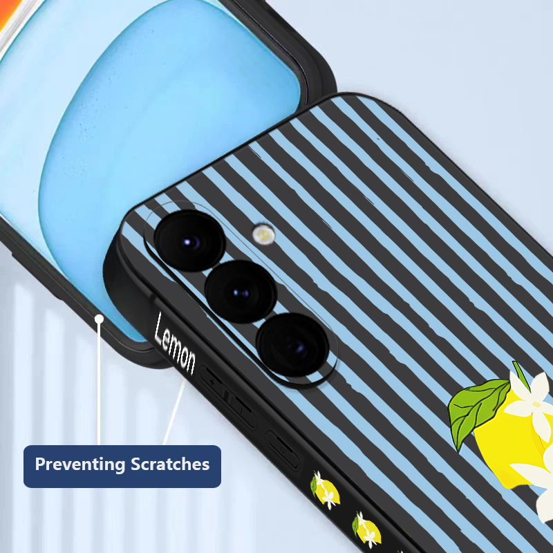 Stripe Lemon Print TPU Phone C - Phone Accessories Samsung avaliação e preço