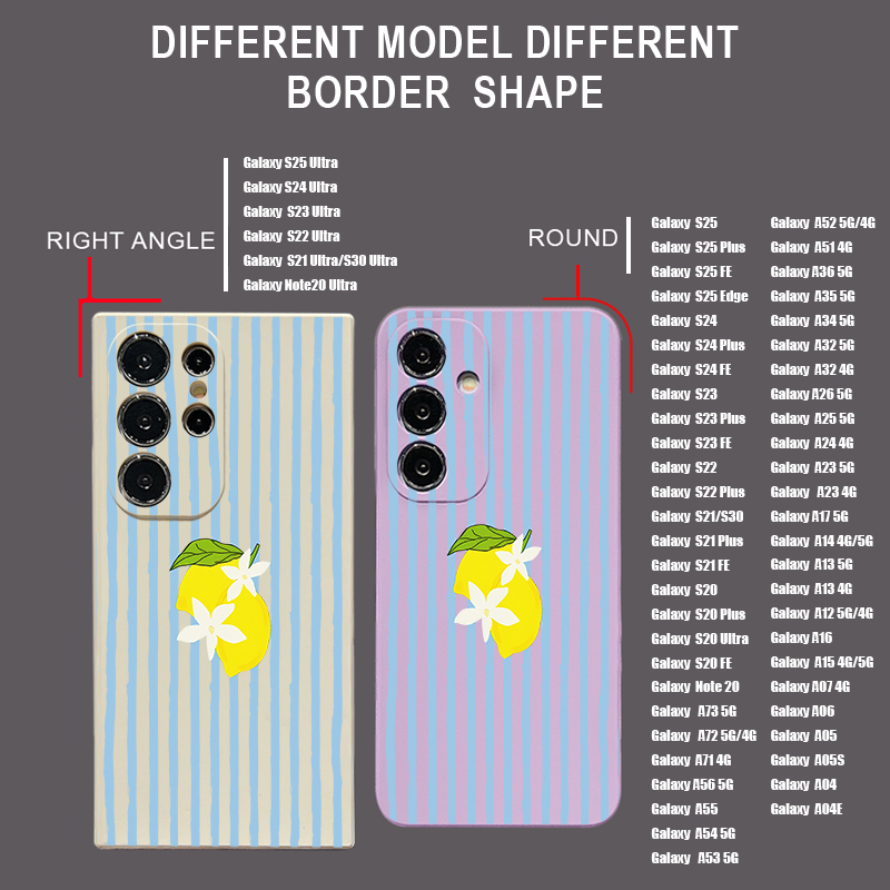 Stripe Lemon Print TPU Phone C - Phone Accessories Samsung avaliação e preço