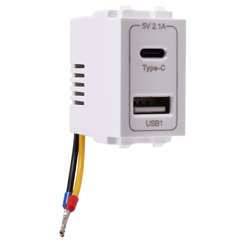 ABVO-New 5V 2.1A USB Type-C Du - Phone Accessories Types avaliação e preço