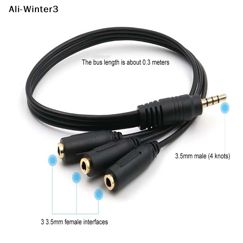 【R】3.5mm 3 Way Port Aux Multi  - Earphone Splitter Jack avaliação e preço