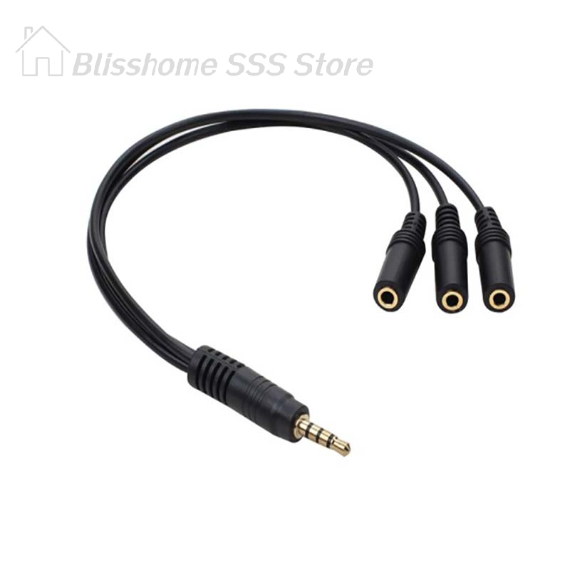 【S】3.5mm 3 Way Port Aux Multi  - Earphone Splitter Jack avaliação e preço