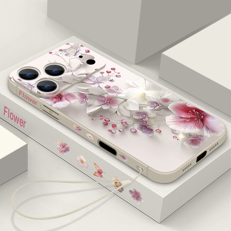 Pink White Flower Case For iPh - Magnetic Phone Case avaliação e preço