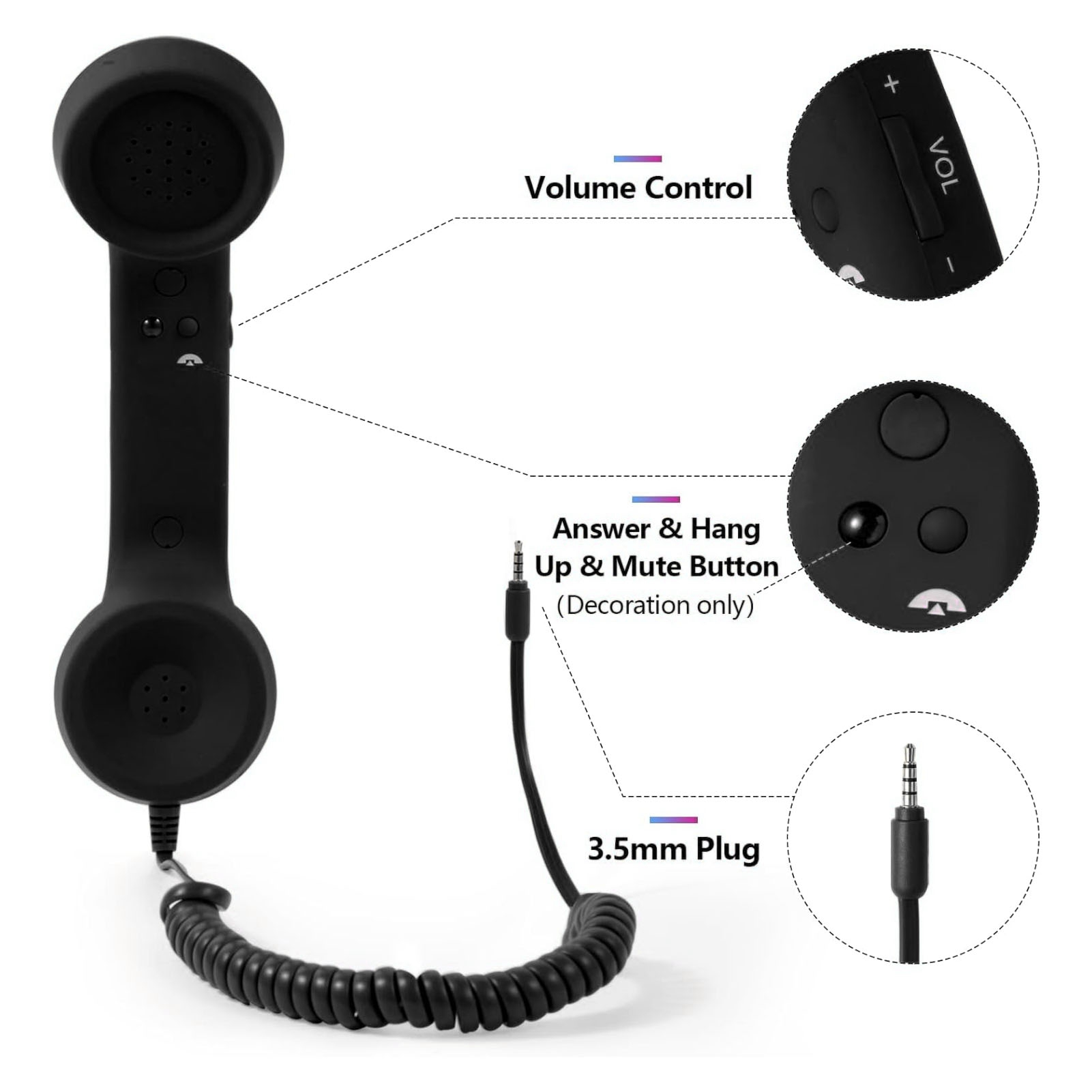 Retro Phone Receiver 3.5mm/USB - Retro Handset Phone avaliação e preço