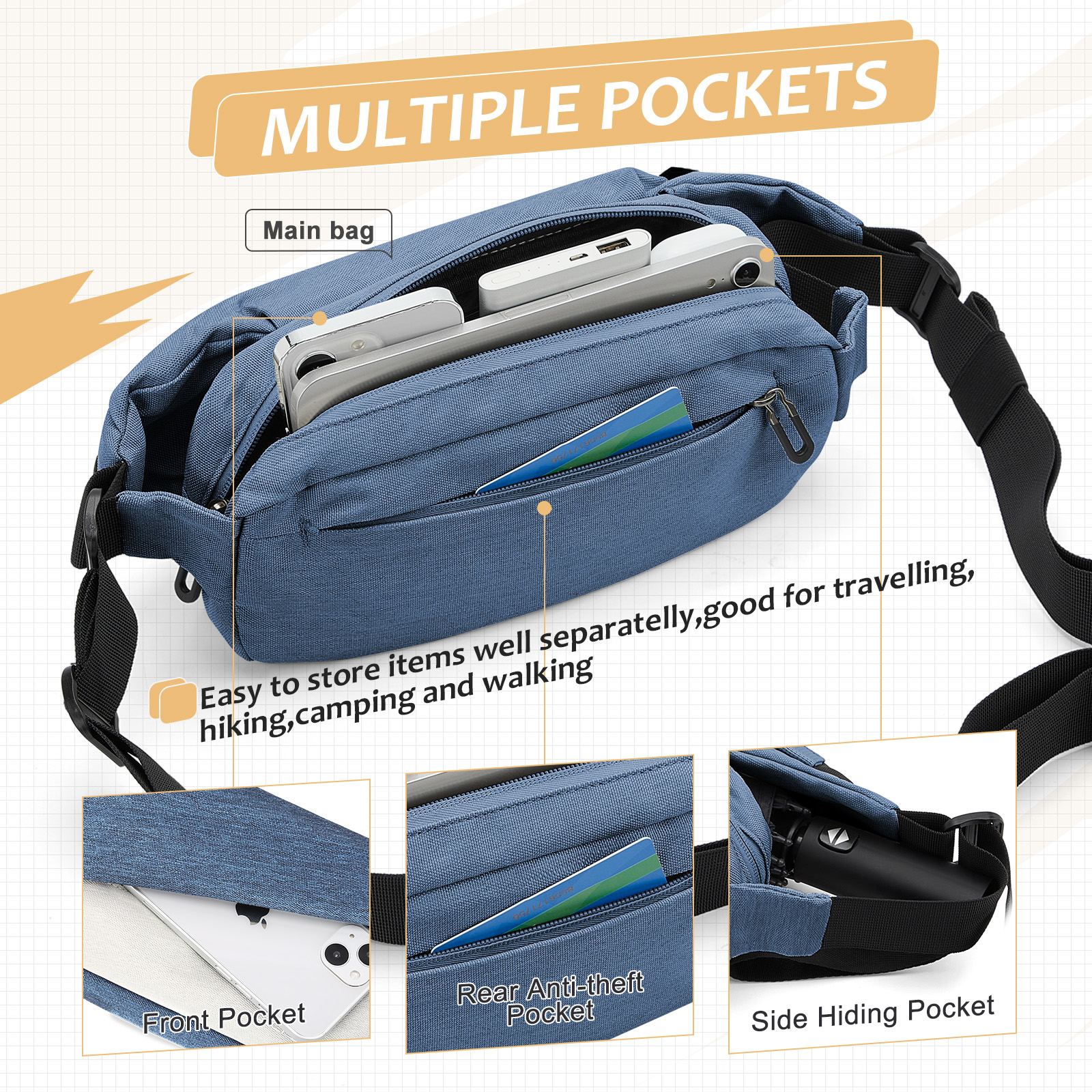 Fashionable Trendy Crossbody B - Phone Accessories For Men avaliação e preço